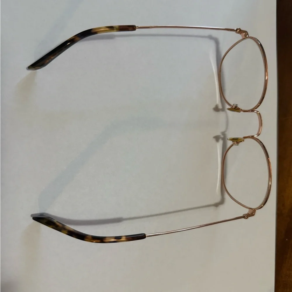 Warby Parker prescription eyeglasses Colby Rose Gold Narrow Frame Pre Owned